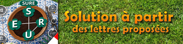 Solutions à partir des lettres proposées