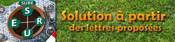 Solutions à partir des lettres proposées