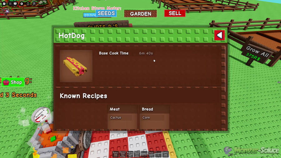 14009 grow a garden hot dogs recette